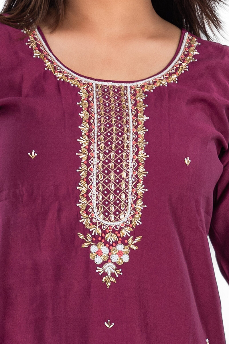 Roman Silk kurta pant with organza duppata LBA-029 - Image 5