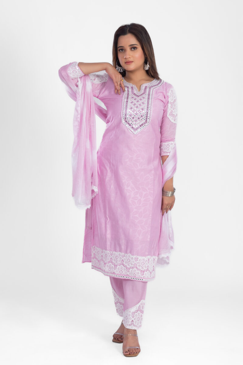 Pure Viscose Silk Kurta & Pant Set with Dupatta LBA-026