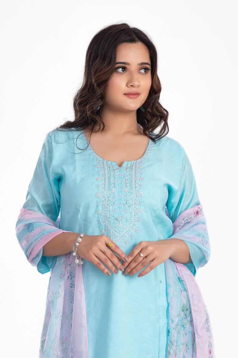Viscose Silk Kurta Pant Set with Dupatta LBA-020 - Image 4