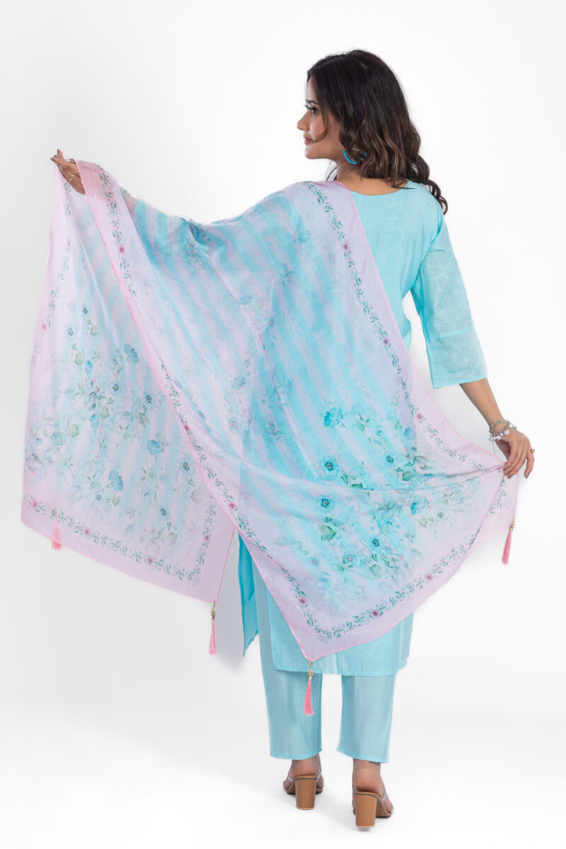 Viscose Silk Kurta Pant Set with Dupatta LBA-020 - Image 5
