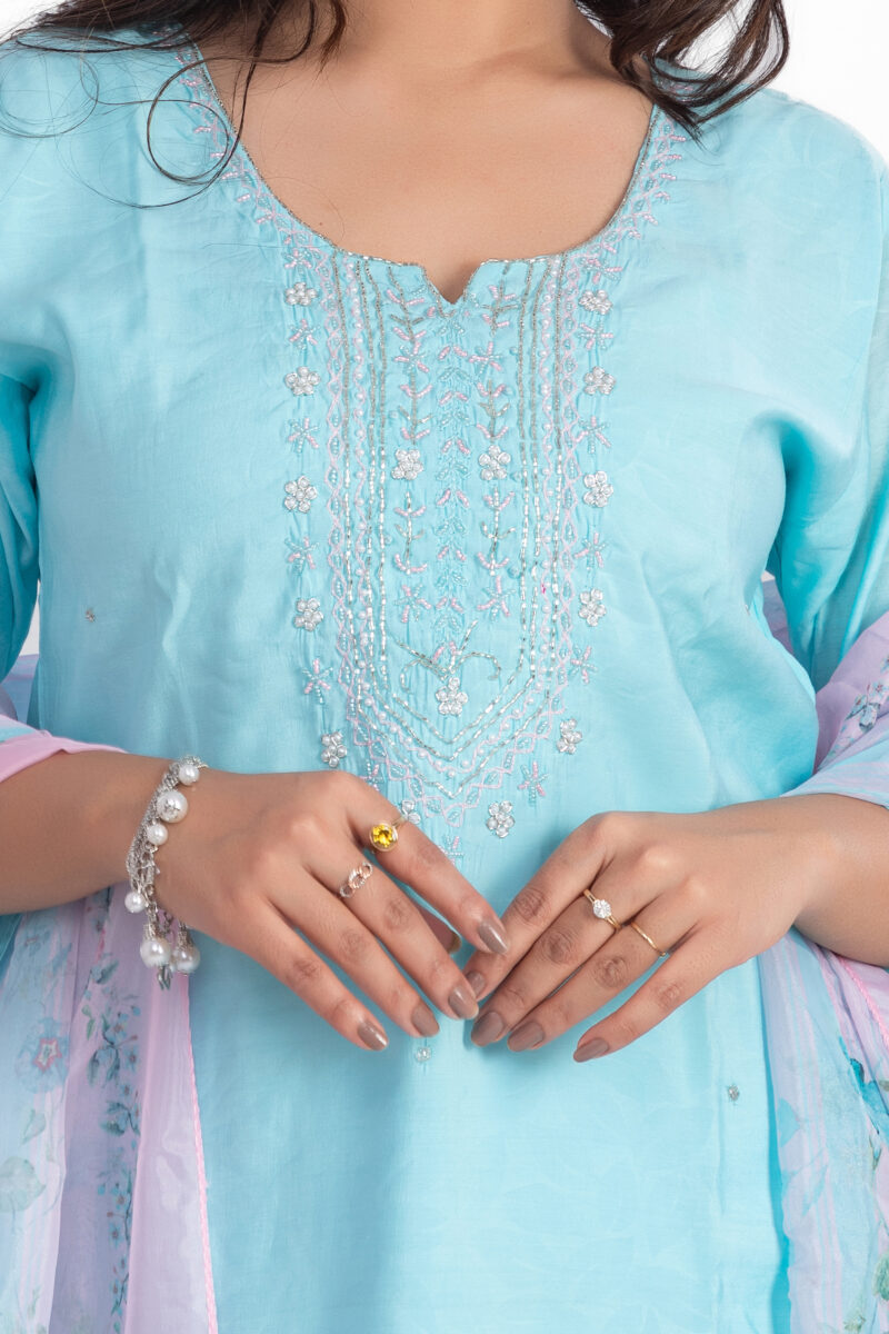 Viscose Silk Kurta Pant Set with Dupatta LBA-020 - Image 6