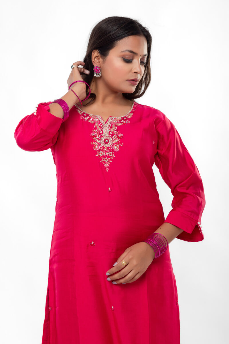 Roman Silk Kurta Pant with Dupatta LBA-047 - Image 2