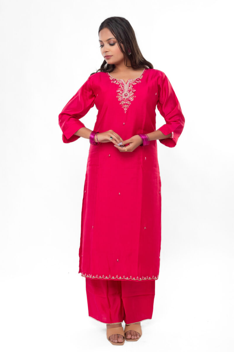 Roman Silk Kurta Pant with Dupatta LBA-047 - Image 3