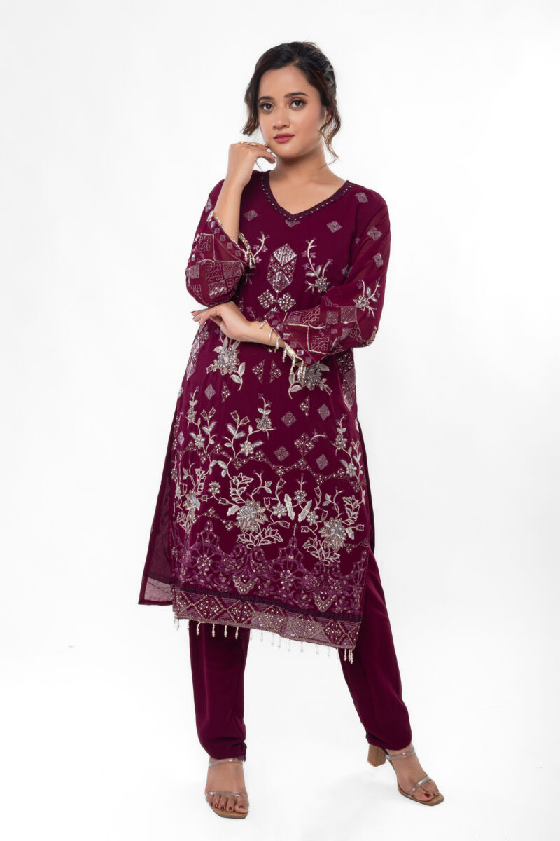 Pure Georgette Pakistani Suit Set with Dupatta LBA-046 - Image 2