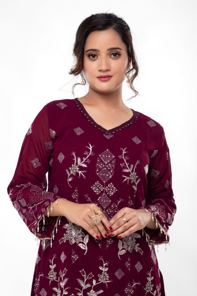 Pure Georgette Pakistani Suit Set with Dupatta LBA-046 - Image 3