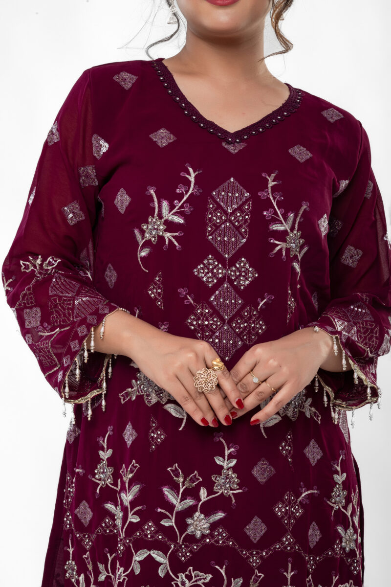 Pure Georgette Pakistani Suit Set with Dupatta LBA-046 - Image 5