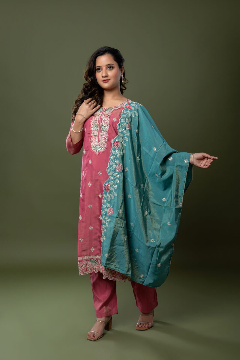 Kurta Set With Pant & Dupatta - LBA-055 - Image 3