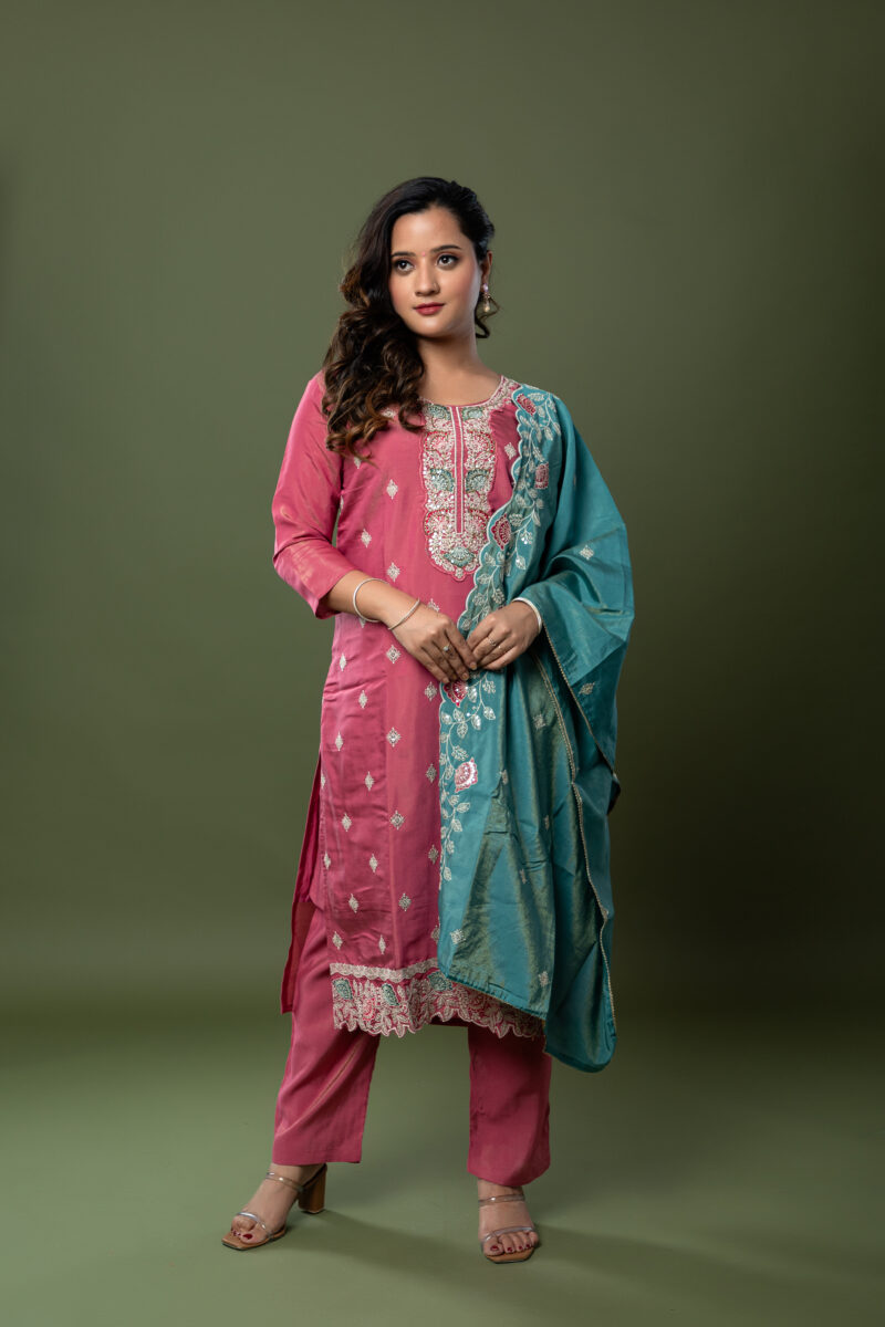 Kurta Set With Pant & Dupatta - LBA-055