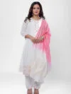 Label by Anusha Women’s Roman Silk Kurta Pant Set with Dupatta – Mauve Pink (LBA-060)