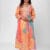 Label by Anusha Women’s Pure Cotton Floral Printed Kurta Pant with Dupatta – Orange (LBA-059)