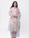 Label By Anusha Women’s Floral Printed Kurta Pant with Dupatta – Multicolour (LBA-063)