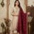 Label By Anusha | Off White Silk Blend Embroidered Kurta Set with Trousers & Maroon Dupatta | LBA-093