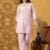 LABEL BY ANUSHA LBA-124-Pink Floral Embroidered Co-ord Set